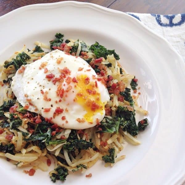 Kale Potato Bacon Hash with Steamed Egg Clean Eats & Treats