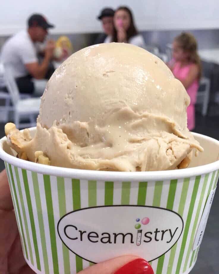 Clean Eats & Healthy Food in Disneyland- creamistry coconut ice cream 
