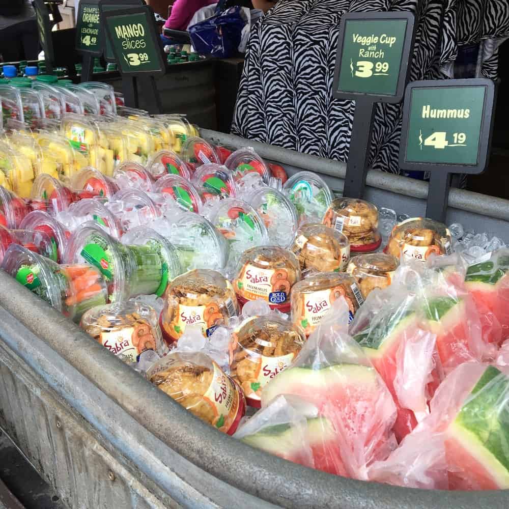 Clean Eats & Healthy Food in Disneyland- fruit cart