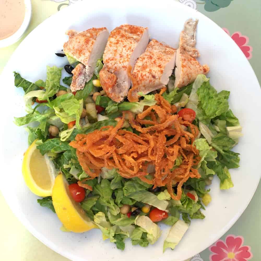 Clean Eats & Healthy Food in Disneyland- chicken salad