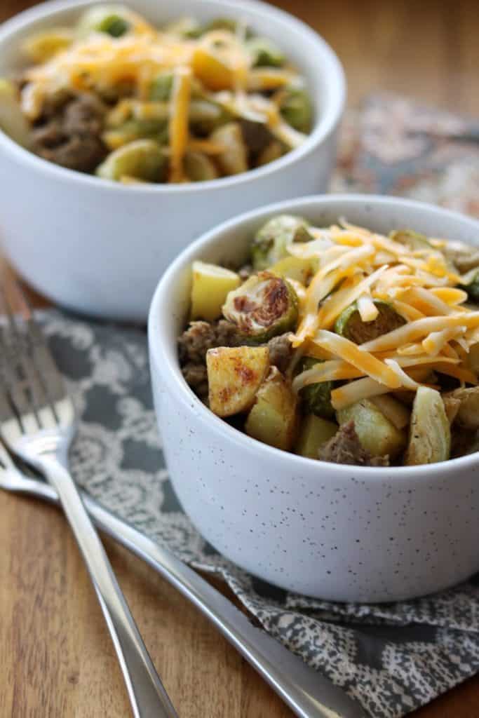 Turkey Sausage, Potato and Brussel Sprout Hash Clean Eats & Treats