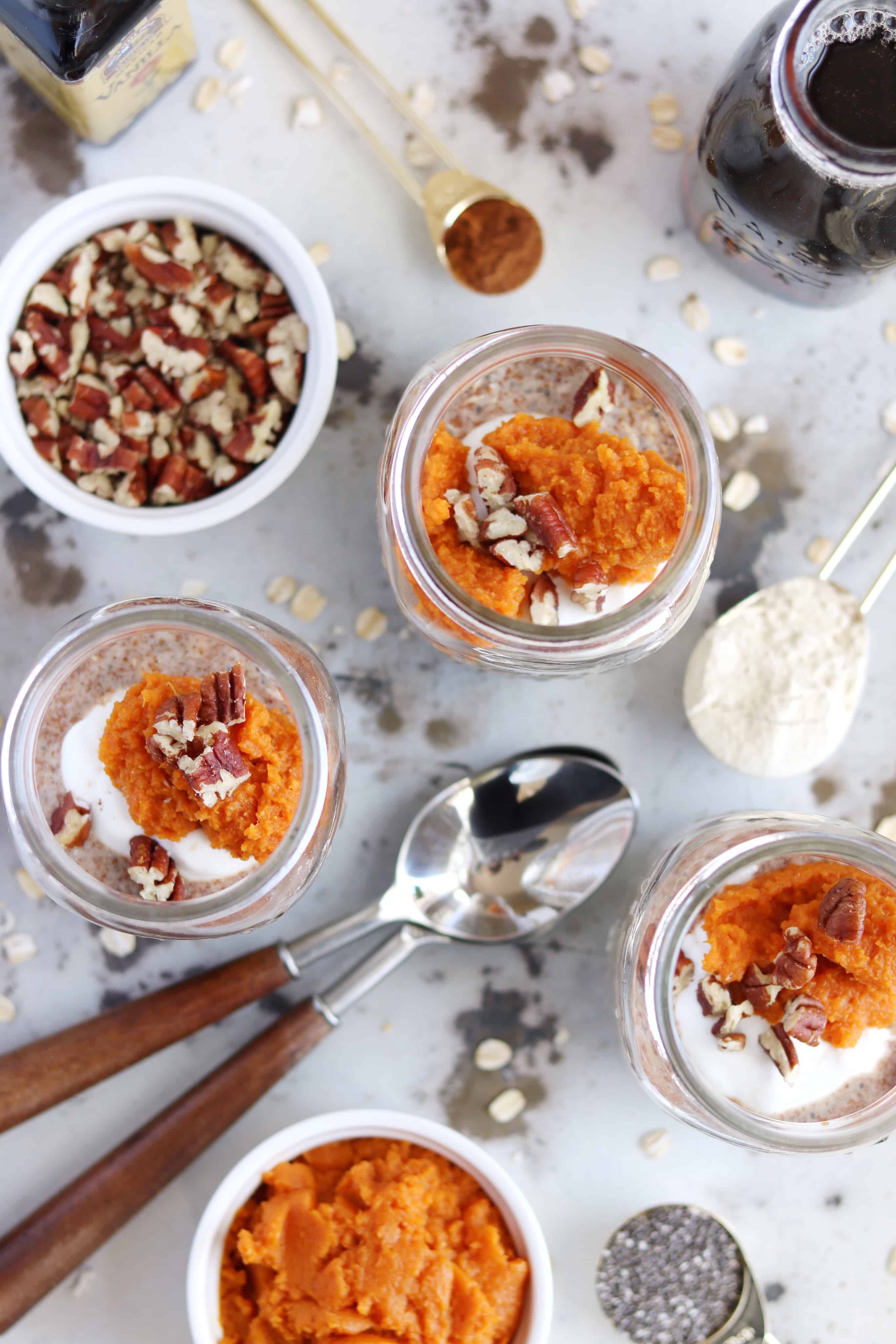 Pumpkin Pie Overnight Oats with Chia