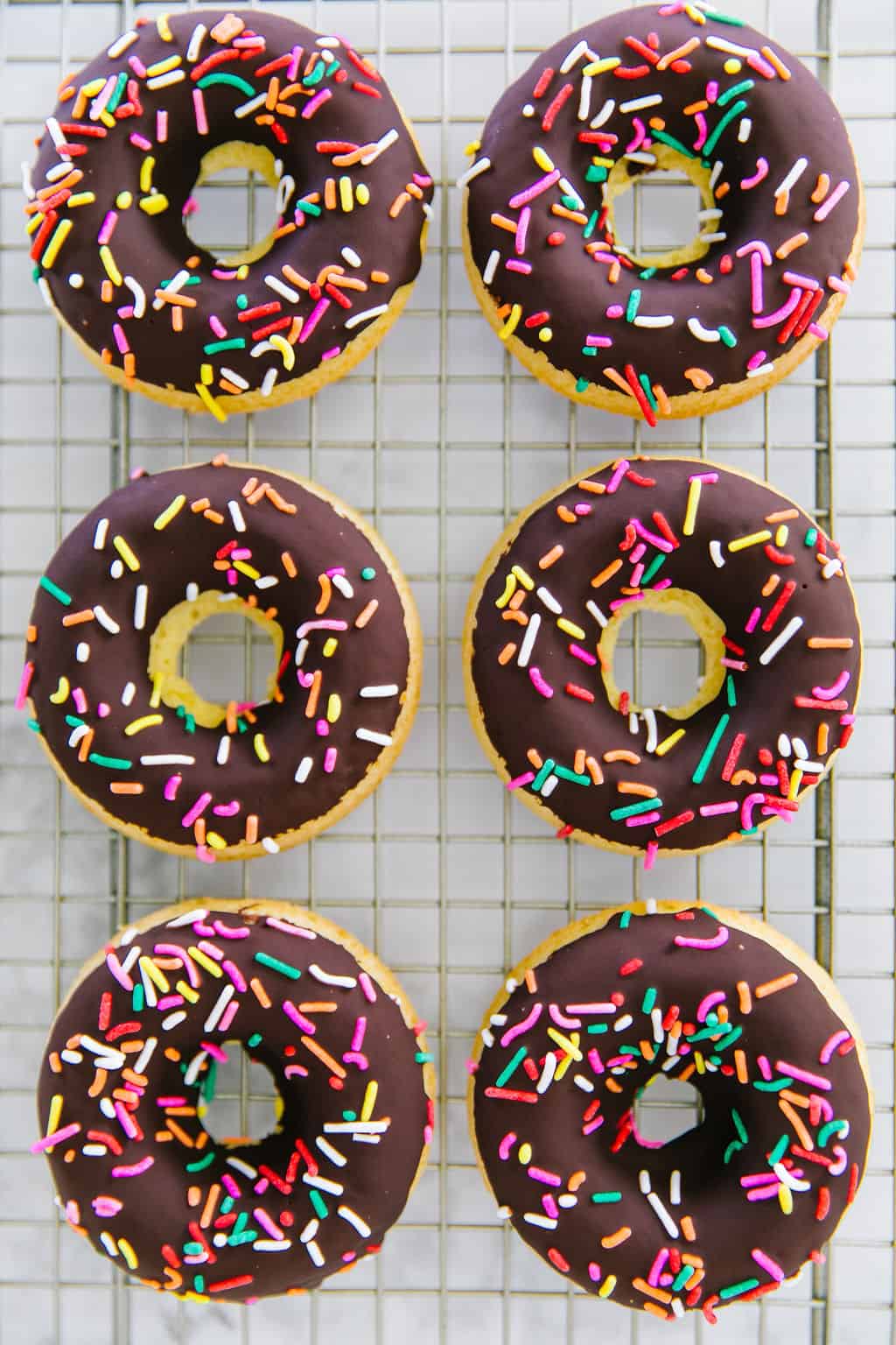 Baked Vegan Cake Donuts sprinkles