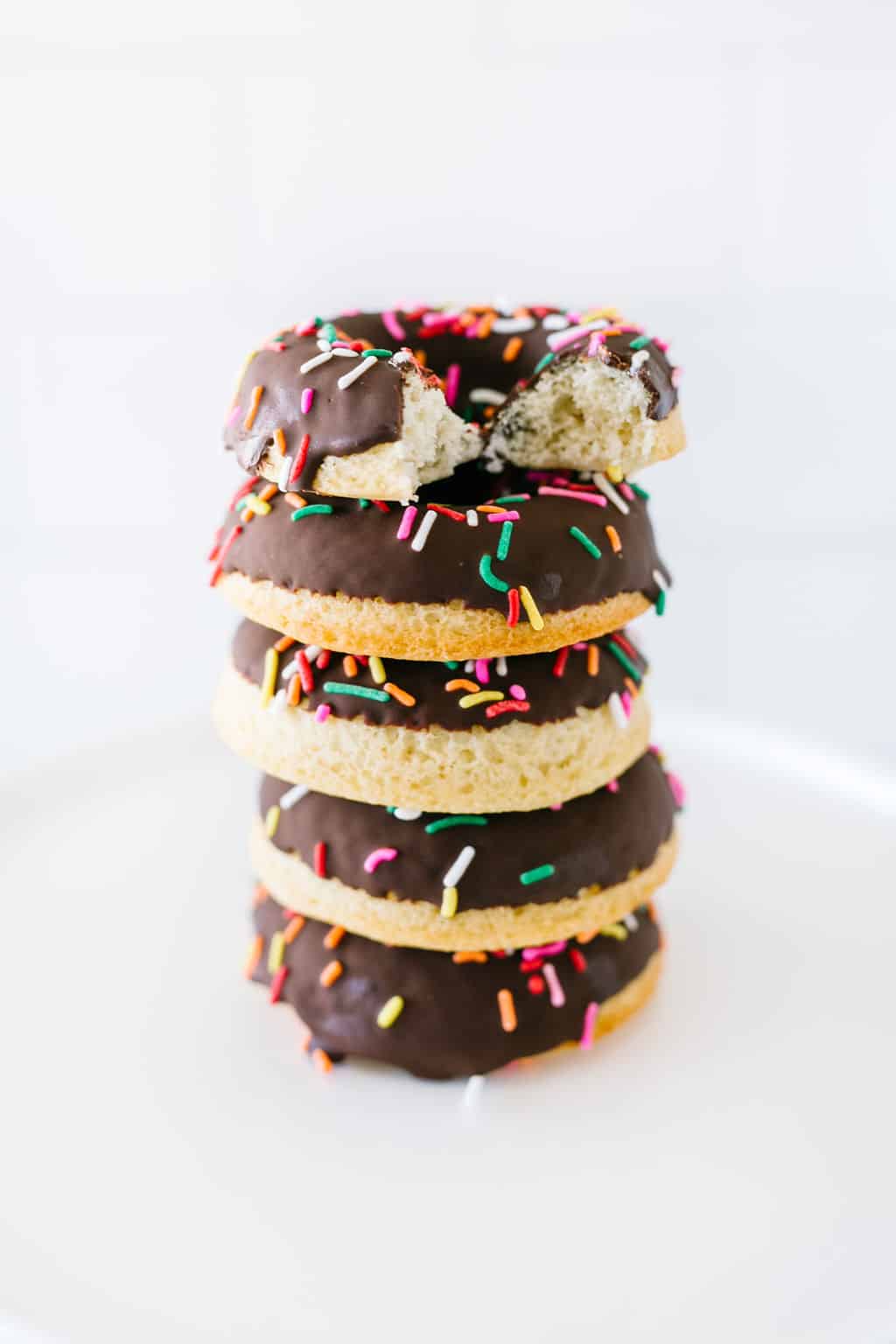 Baked Vegan Cake Donuts bite