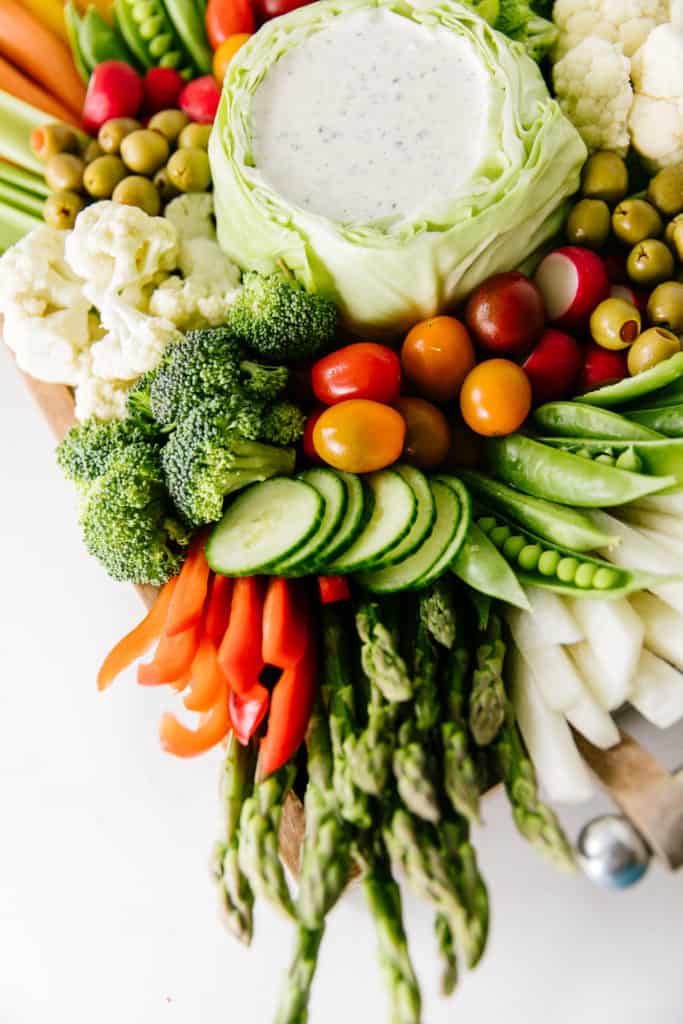 The Best Homemade Ranch Dressing- and a crudite platter