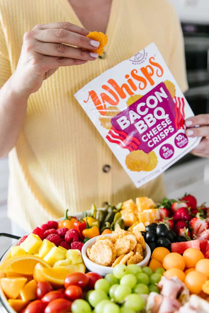 Kid-friendly Summer Snack Platter adding whisps crackers