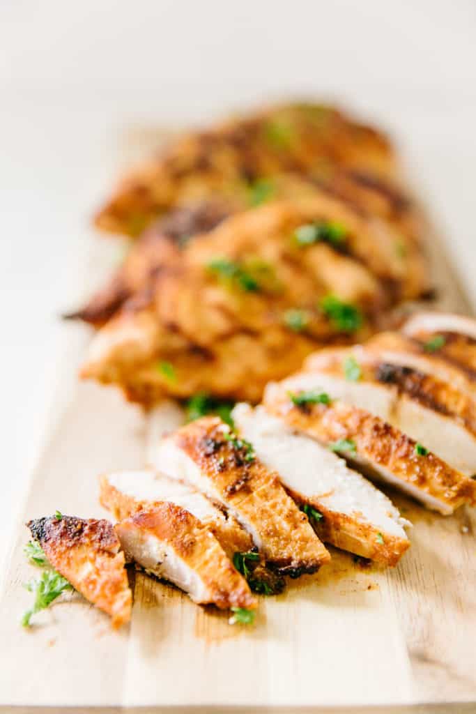 The best grilled chicken sliced with juices