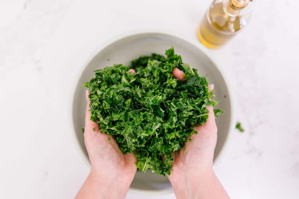 The Best Kale Salad massage kale