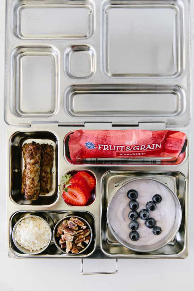 School lunch yogurt parfait 