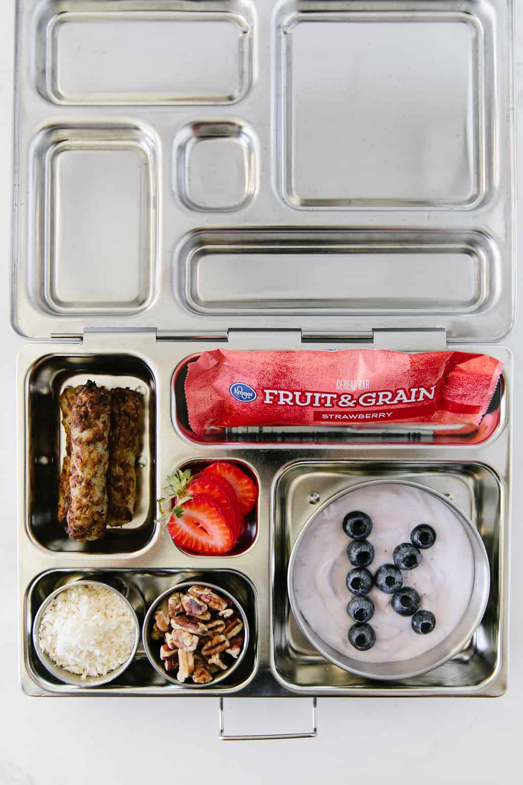 School lunch yogurt parfait