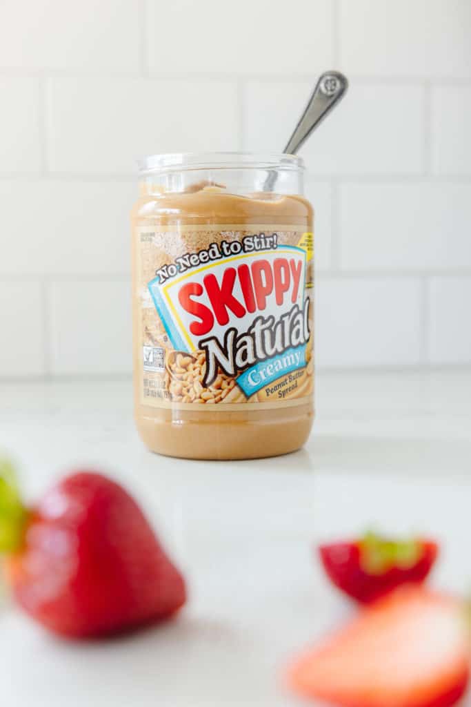 Skippy natural jar of peanut butter